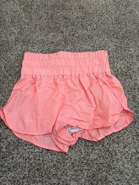 Women’s Pink Elastic Waist Running Shorts